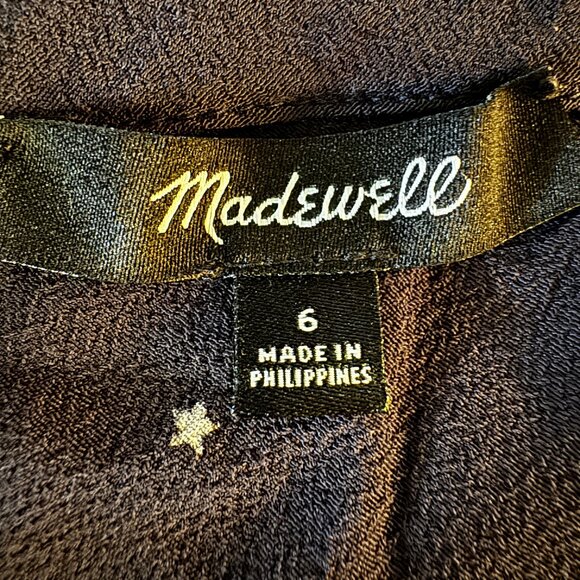 Like new! Madewell Drawstring Mini Slip Skirt in Night Dreams Size 6 - Picture 5 of 11